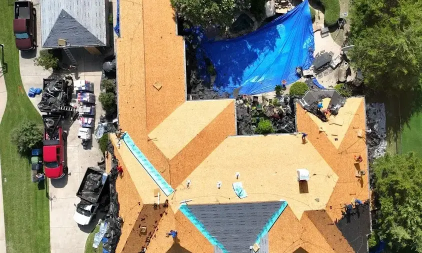 Professional Storm Damage Roof Repair being performed in Poway